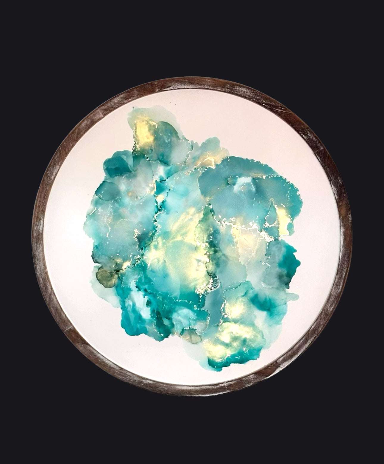 Alcohol Ink on Wood