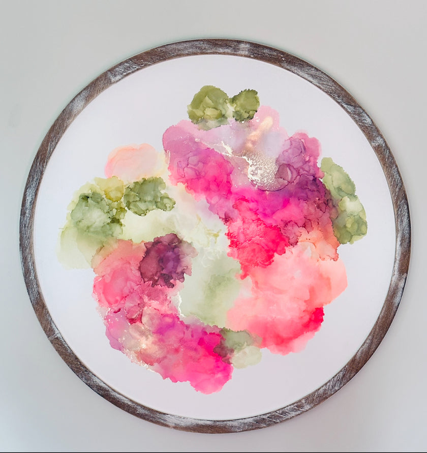 Alcohol Ink on Wood
